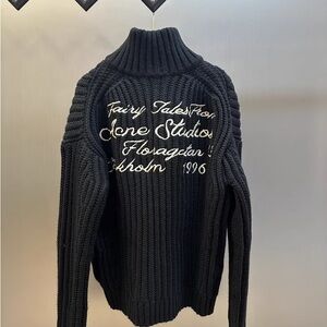 Acne Studios Black Zip-Up Sweater Unisex